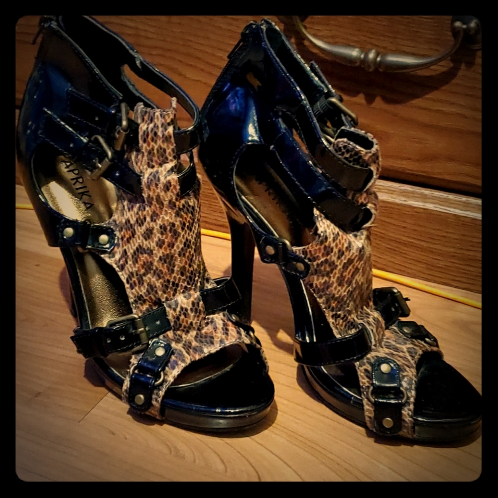 Leopard print heels